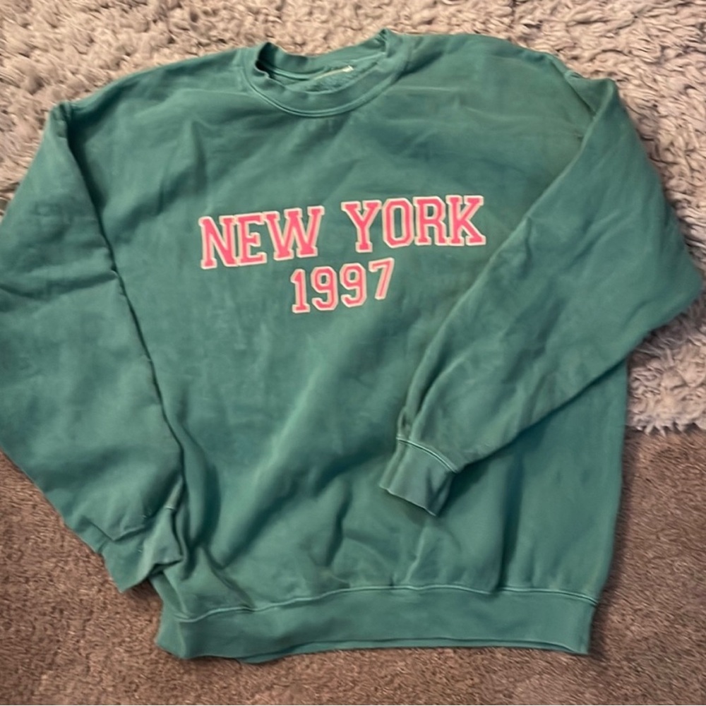 Anthropologie New York Vintage Worn In Sweatshirt